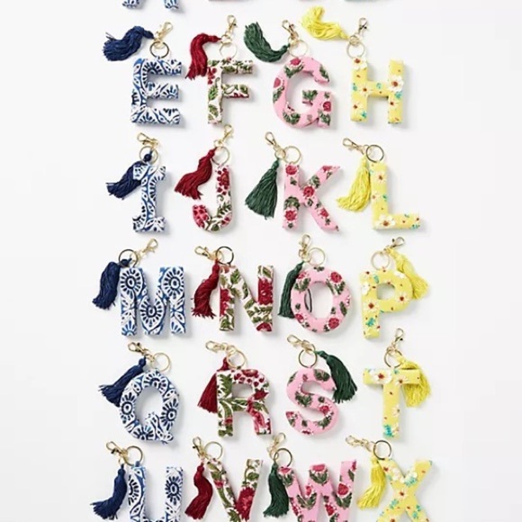 NWT Anthropologie Monogram Key Chain - Picture 5 of 6